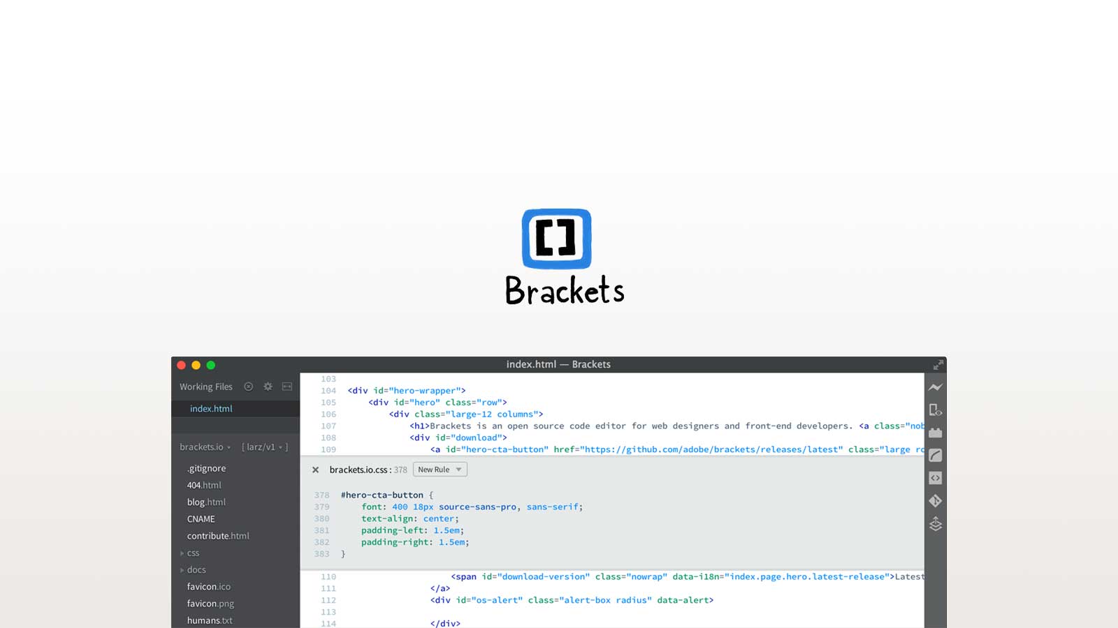 前端神器 Adobe Brackets 使用心得
